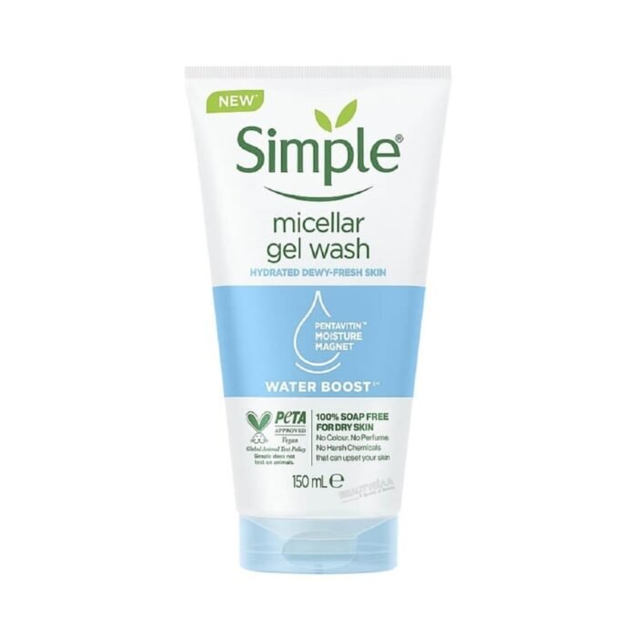 Simple Water Boost Micellar Facial Gel Wash – 150ml - Image 3