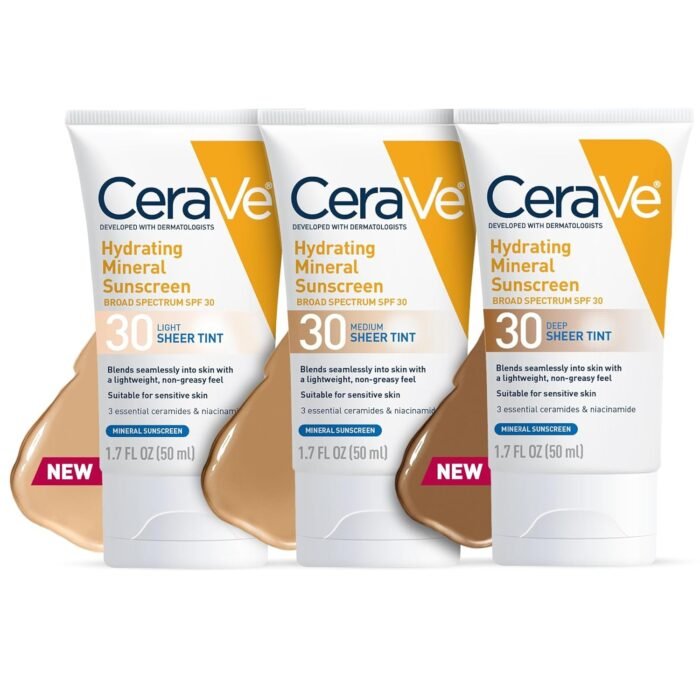 CeraVe Hydrating Mineral Sunscreen SPF 30 Face Sheer Tint – 50ml - Image 2