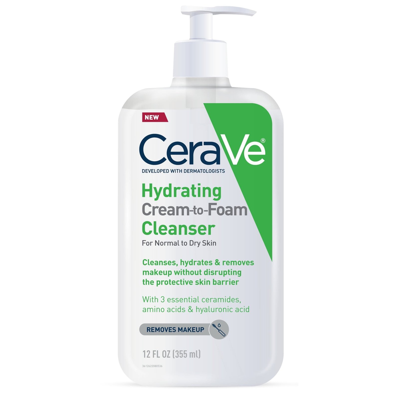 imgi_4_CeraVe-Hydrating-Cream-to-Foam-Facial-Cleanser-with-Hyaluronic-Acid-for-Normal-to-Dry-Skin-12-fl-oz_42d2b977-ff50-4042-870d-b8157f0db769.e449de2d3b78 CeraVe Hydrating Cream to Foam Cleanser - Image 1