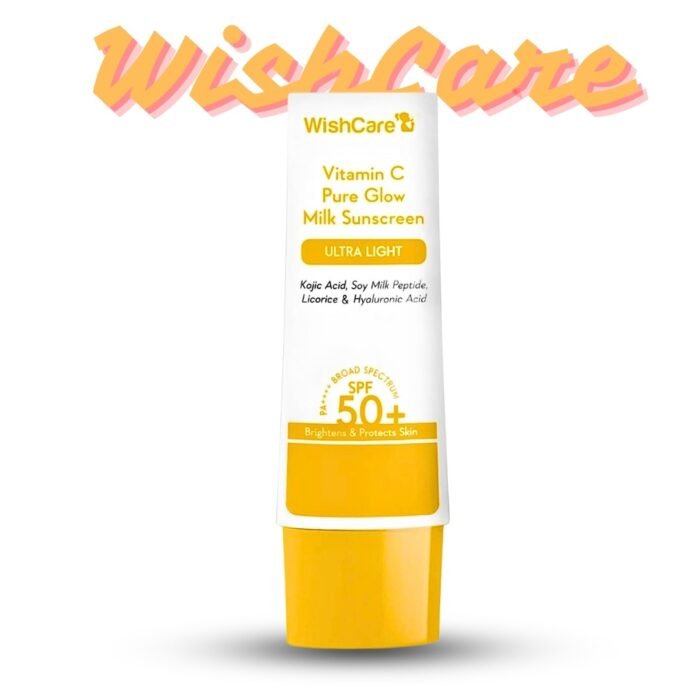 WishCare Vitamin C Pure Glow Milk Sunscreen SPF 50 PA+++ – 50g - Image 5