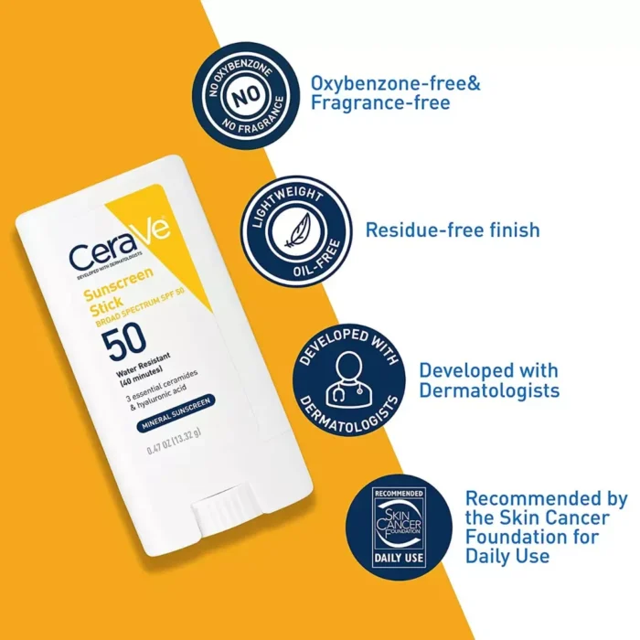 CeraVe Mineral Sunscreen Stick – 13.32g - Image 2