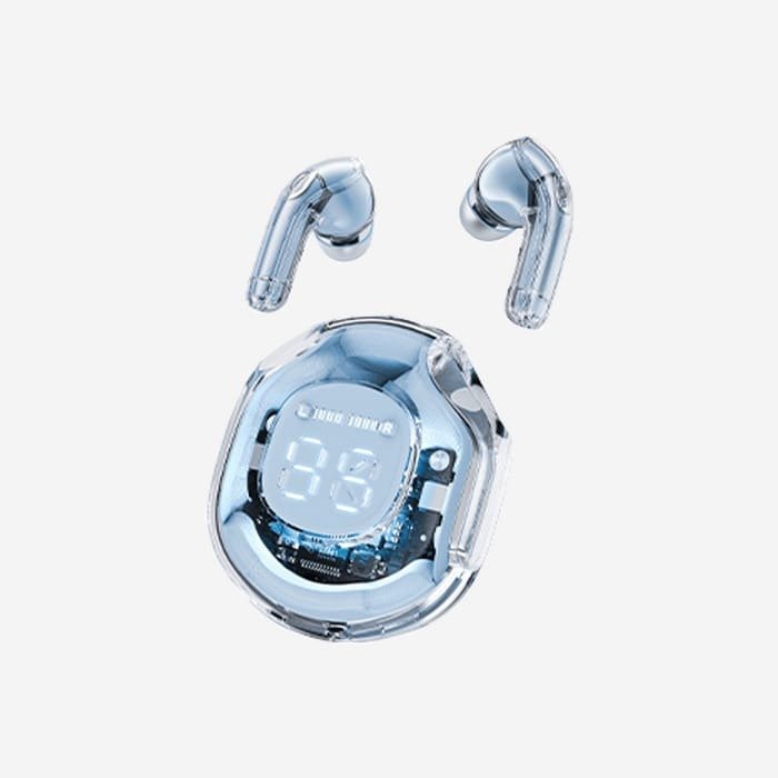 imgi_50_0f4ada4a124a45935545e2dfdcacbc93 Wireless ultra pro Ear buds Transparent Digital Bluetooth Headphone - Image 1