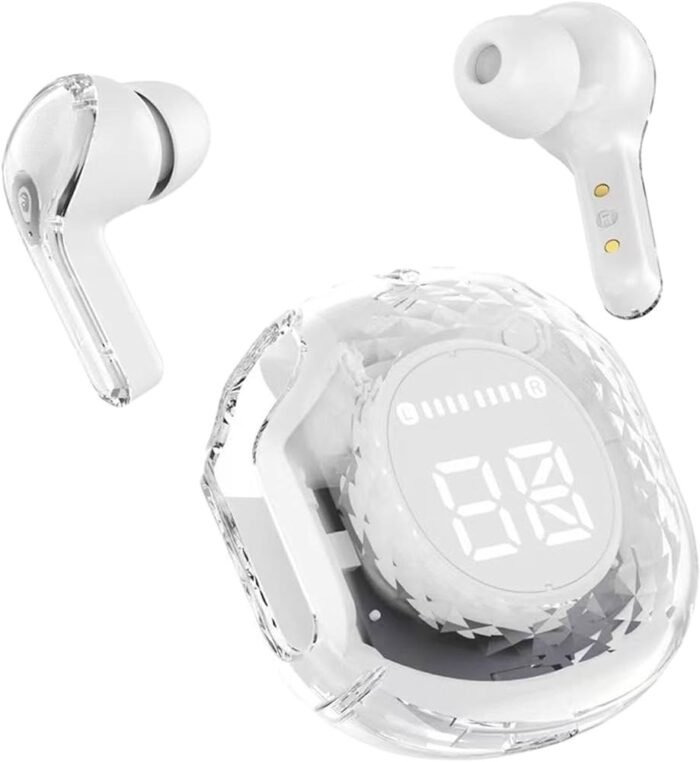 Wireless ultra pro Ear buds Transparent  Digital Bluetooth Headphone - Image 3