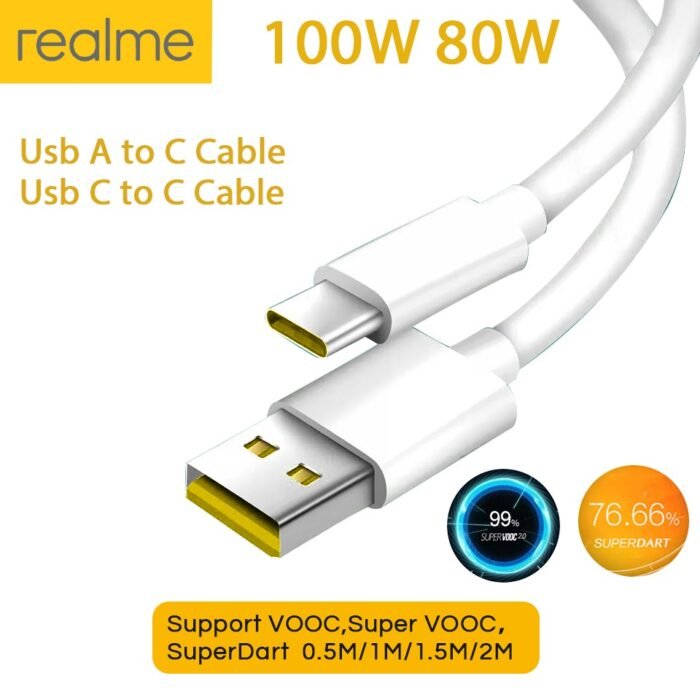 Original Realme Supervooc Superdart Cable 80w 100w 67w Usb Type C Fast Charger Cabel Realme Gt7 Pro Gt 6 8 Neo 7 11 14 Pro Plus - Image 6