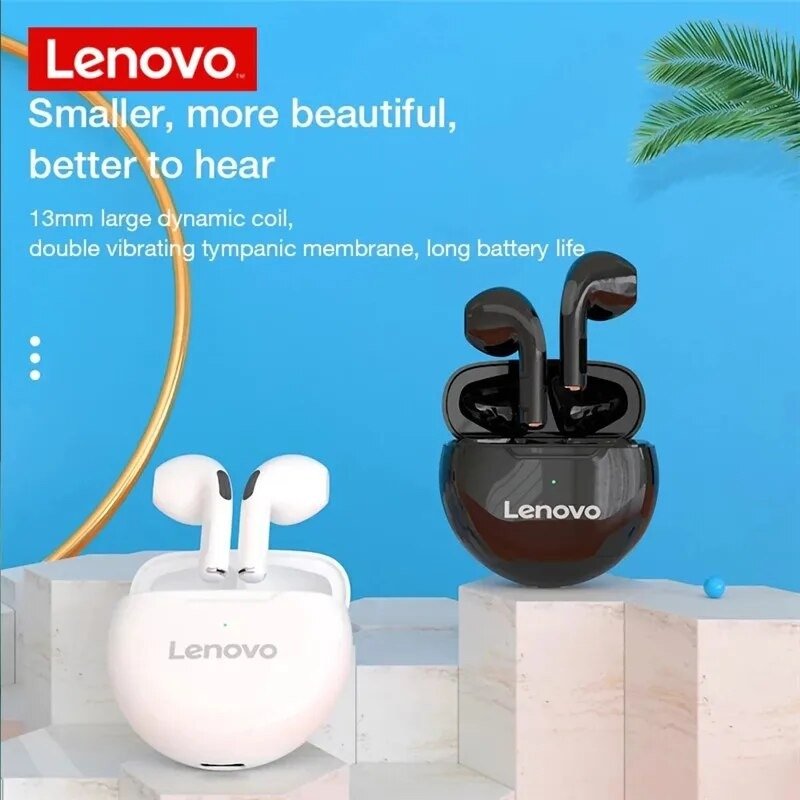 imgi_51_dbe50585f018e18ae76b9b5b241b18f7 HT38 Lenovo Original Bluetooth 5.0 TWS Earphone Wireless Headphones Waterproof Sport Headsets Noise Reduction Earbuds With Mic - Image 1