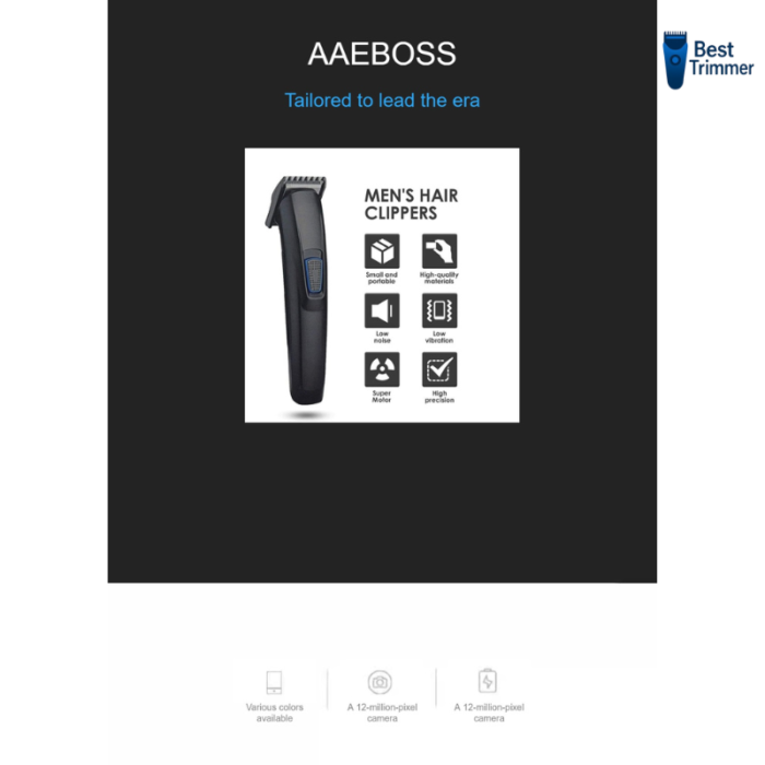 Htc At-522 Rechargeable Electric Hair Clipper Low Noise Hair Trimmer Hair Cutting Machine Beard Shaver Trimer For Men - Image 10