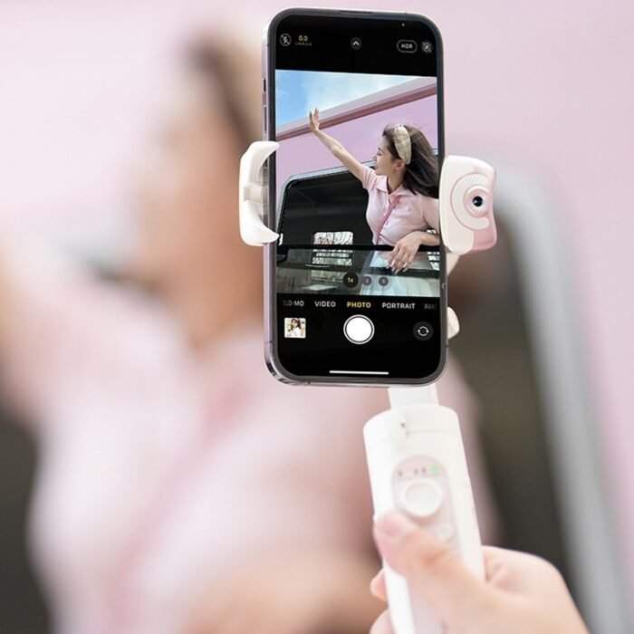 hohem iSteady V2S 3-Axis Smartphone Gimbal Stabilizer AI Smart Tracking - pink - Image 3