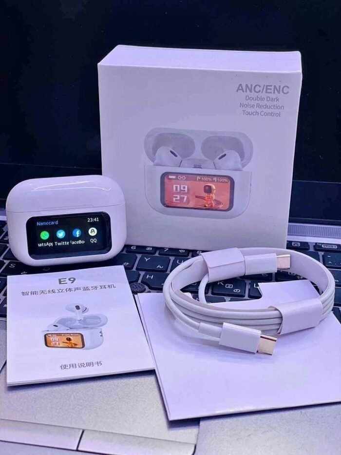 E9 Pro Touch AirPods with LED Display (ANC & ENC Supported) - Image 6