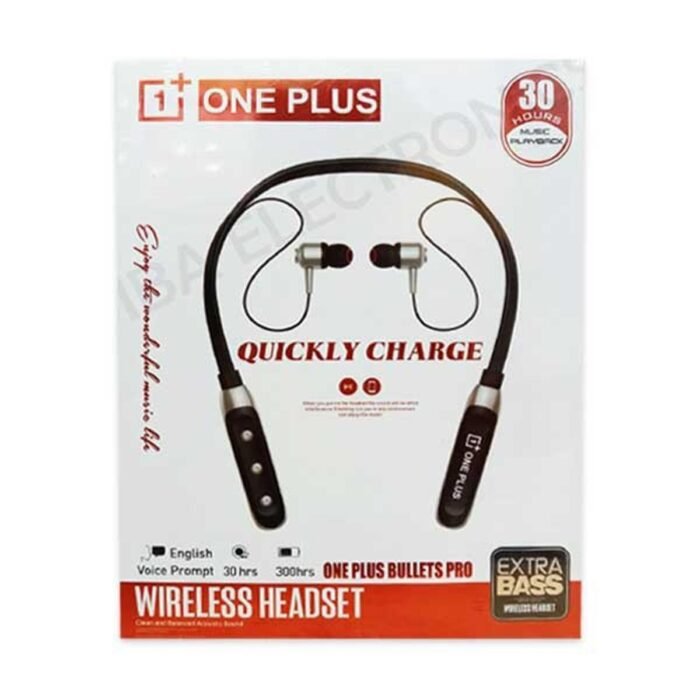 Oneplus Bullets Pro Neckband Bluetooth Earphone 30 Hours Music Playback - Neckband -Wireless Earbud - Image 5