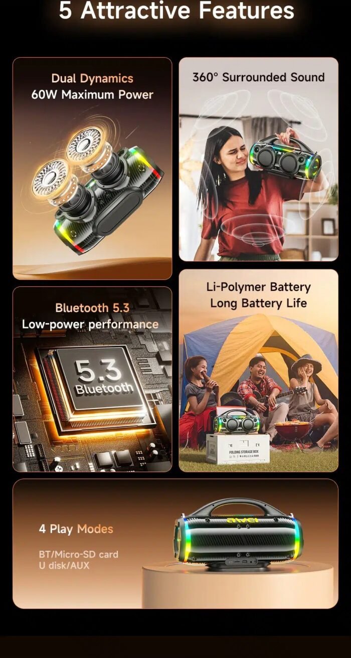 KA12 60W Outdoor Bluetooth Speaker - Image 11