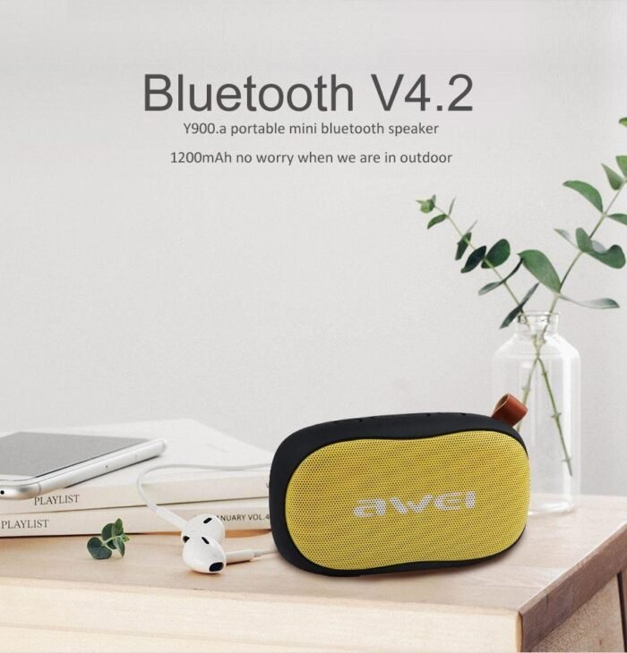 AWEI Y900 Mini Portable Wireless Bluetooth Speaker with Built in Mic - Image 10