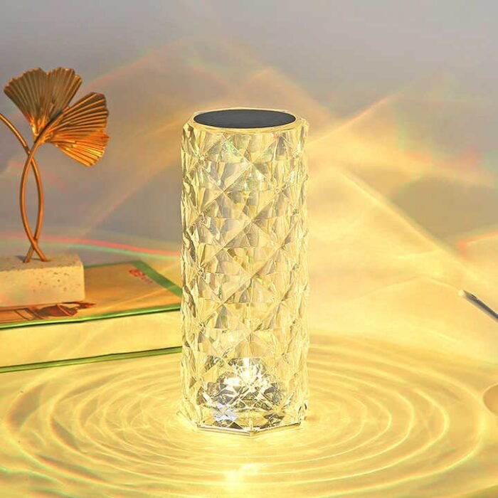 Usb Rechargeable RGB 16 Color Crystal Rose Diamond Table Lamp Acrylic Table Lamp for Living Room Bedroom with Remote - Image 6