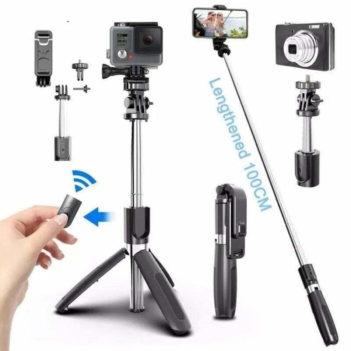 Extendable Wireless Selfie Stick Tripod L02 Phone Self Stick With Bluetooth Remote Safe and reliable Good effect and easy to use - Image 3