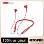 Original Lenovo HE05 Pro TWS Wireless Earphone Bluetooth 5.0 Sports Noise Canceling Neckband Headphones Waterproof Microphone - Image 5