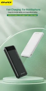 Awei P37K 10000mAh Fast Charging Portable Power Bank - Image 2