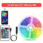 High quality 4 Meter/13.12 feet LED Light Strip RGB 5050 Color Changing LED Light Flexible Light Strip with 24keys Remote/Bluetooth App Control for Home Decor,Room Decor,Party Decoration TV Lighting Bedroom lighting Wall Lighting