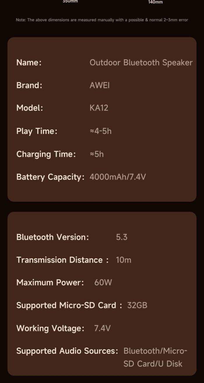 KA12 60W Outdoor Bluetooth Speaker - Image 12