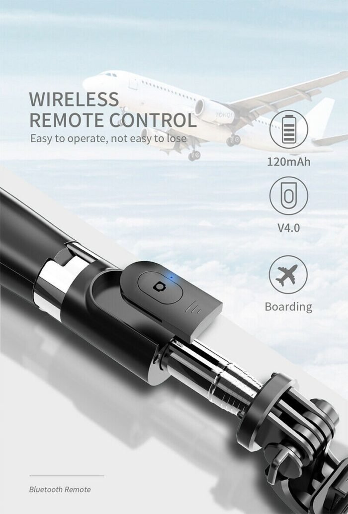 Extendable Wireless Selfie Stick Tripod L02 Phone Self Stick With Bluetooth Remote Safe and reliable Good effect and easy to use - Image 9