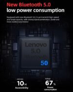 Original Lenovo HE05 Pro TWS Wireless Earphone Bluetooth 5.0 Sports Noise Canceling Neckband Headphones Waterproof Microphone - Image 8