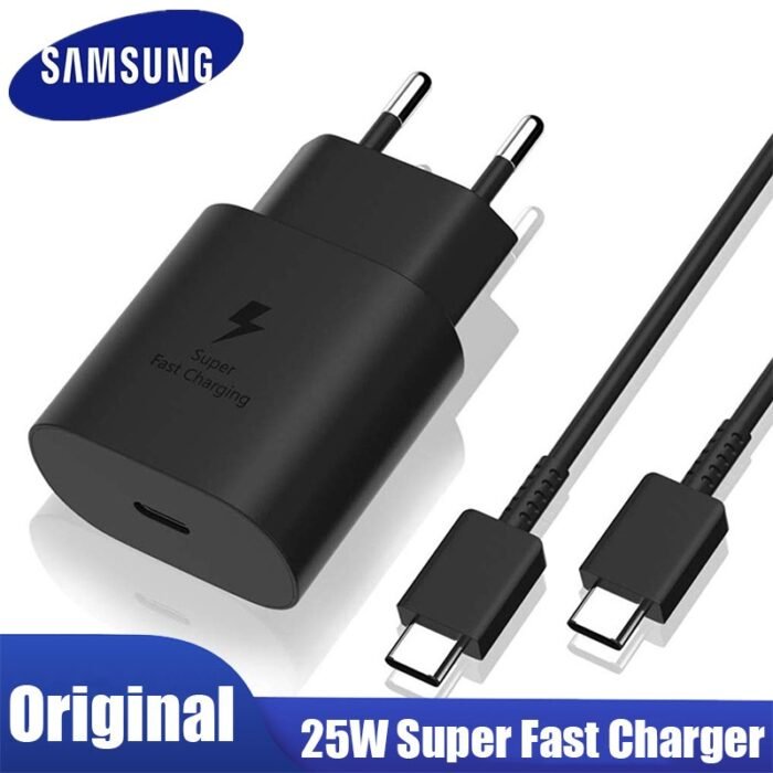 Samsung 25W Super Fast Original Charger USB Type C Charger Power Adapter For Galaxy Usb-C 2 Pin - Samsung 25wat PD Charger - Image 3