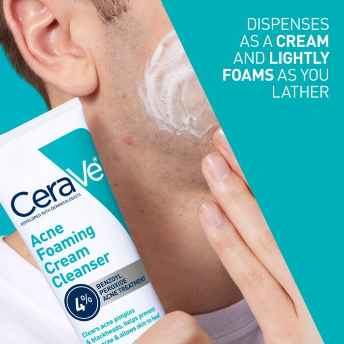 CeraVe Acne Foaming Cream Cleanser – 150ml - Image 2