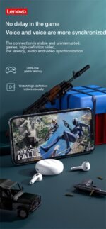 HT38 Lenovo Original Bluetooth 5.0 TWS Earphone Wireless Headphones Waterproof Sport Headsets Noise Reduction Earbuds With Mic - Image 16