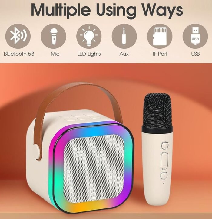 K12 Karaoke Portable Bluetooth 5.3 PA Speaker System with Wireless single Microphones Home Family entertainment and Children's Gifts - Image 9