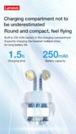 HT38 Lenovo Original Bluetooth 5.0 TWS Earphone Wireless Headphones Waterproof Sport Headsets Noise Reduction Earbuds With Mic - Image 9