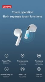 HT38 Lenovo Original Bluetooth 5.0 TWS Earphone Wireless Headphones Waterproof Sport Headsets Noise Reduction Earbuds With Mic - Image 3