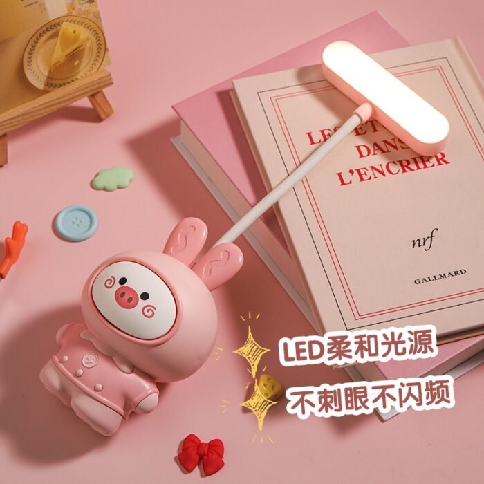 Rabbit LED Usb Charging Desk Lamp Cute Kids Reading Bedroom Bedside Night Light Home Decor Table Lamp - Image 3