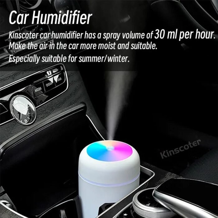 300ml H2O Air Humidifier Portable Mini USB Aroma - Image 3