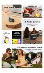 Awei KA1 RGB Portable Bluetooth Speaker - Image 3