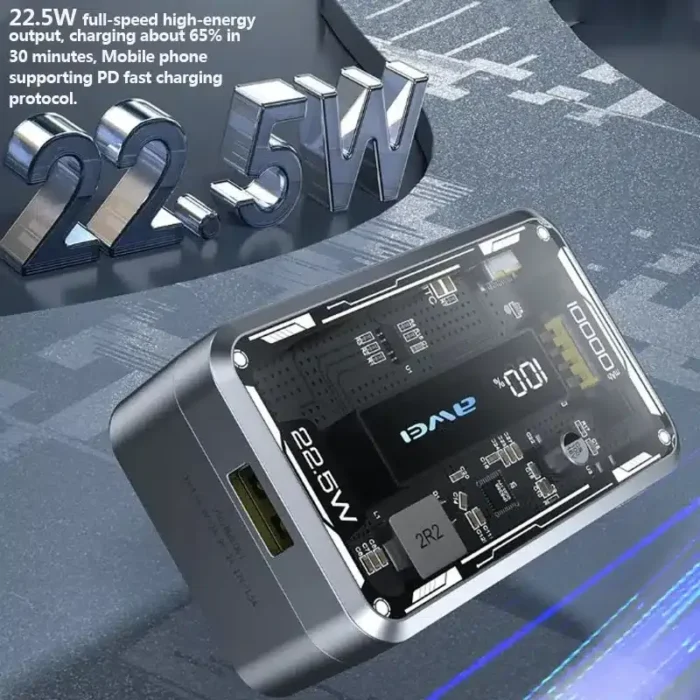 Awei P111K 10000mAh PD22.5W Portable Power bank - Image 3