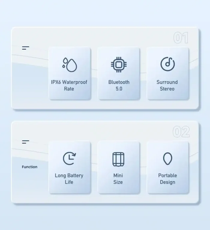 Awei Y379 Wireless Bluetooth Speaker Stereo Surround Mini Waterproof Speakers - Image 7