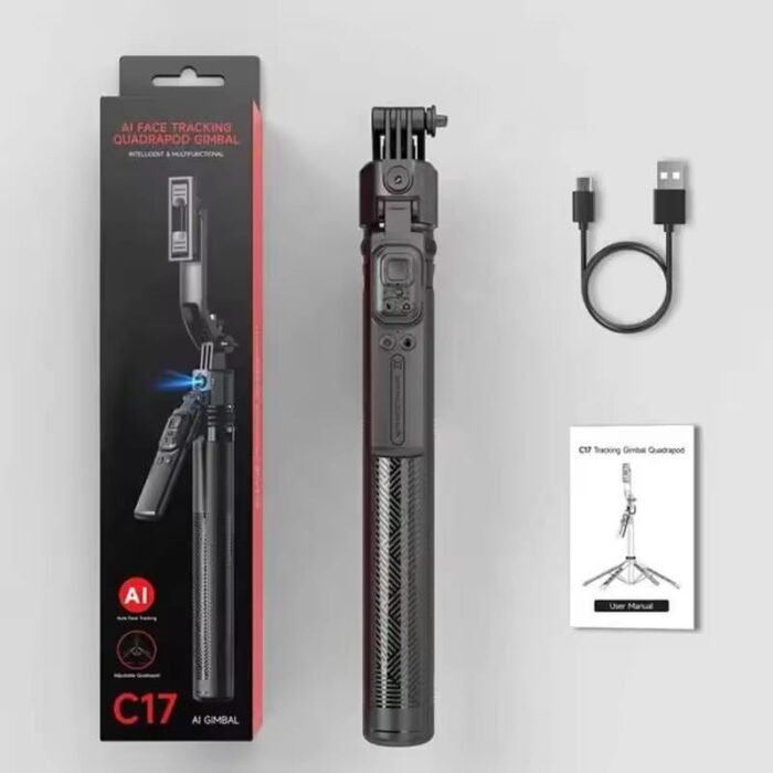 1630mm/64in C17 Tripod Selfie Stick 360° Auto Rotation Shooting Quadruped Phone Stand Face Track Bluetooth Remote Control Tripie - Image 36