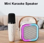 K12 Karaoke Portable Bluetooth 5.3 PA Speaker System with Wireless single Microphones Home Family entertainment and Children's Gifts