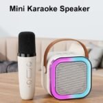 K12 Karaoke Portable Bluetooth 5.3 PA Speaker System with Wireless single Microphones Home Family entertainment and Children's Gifts