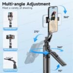1630mm/64in C17 Tripod Selfie Stick 360° Auto Rotation Shooting Quadruped Phone Stand Face Track Bluetooth Remote Control Tripie - Image 7