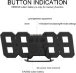 3D LED Digital Clock Electronic Table Clock Alarm Clock Wall Glowing Hanging Clocks - Wall Clock - Image 14