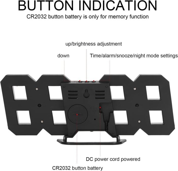 3D LED Digital Clock Electronic Table Clock Alarm Clock Wall Glowing Hanging Clocks - Wall Clock - Image 14