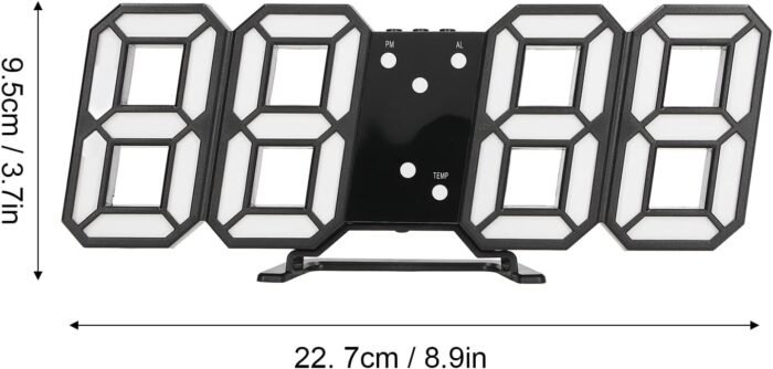 3D LED Digital Clock Electronic Table Clock Alarm Clock Wall Glowing Hanging Clocks - Wall Clock - Image 8