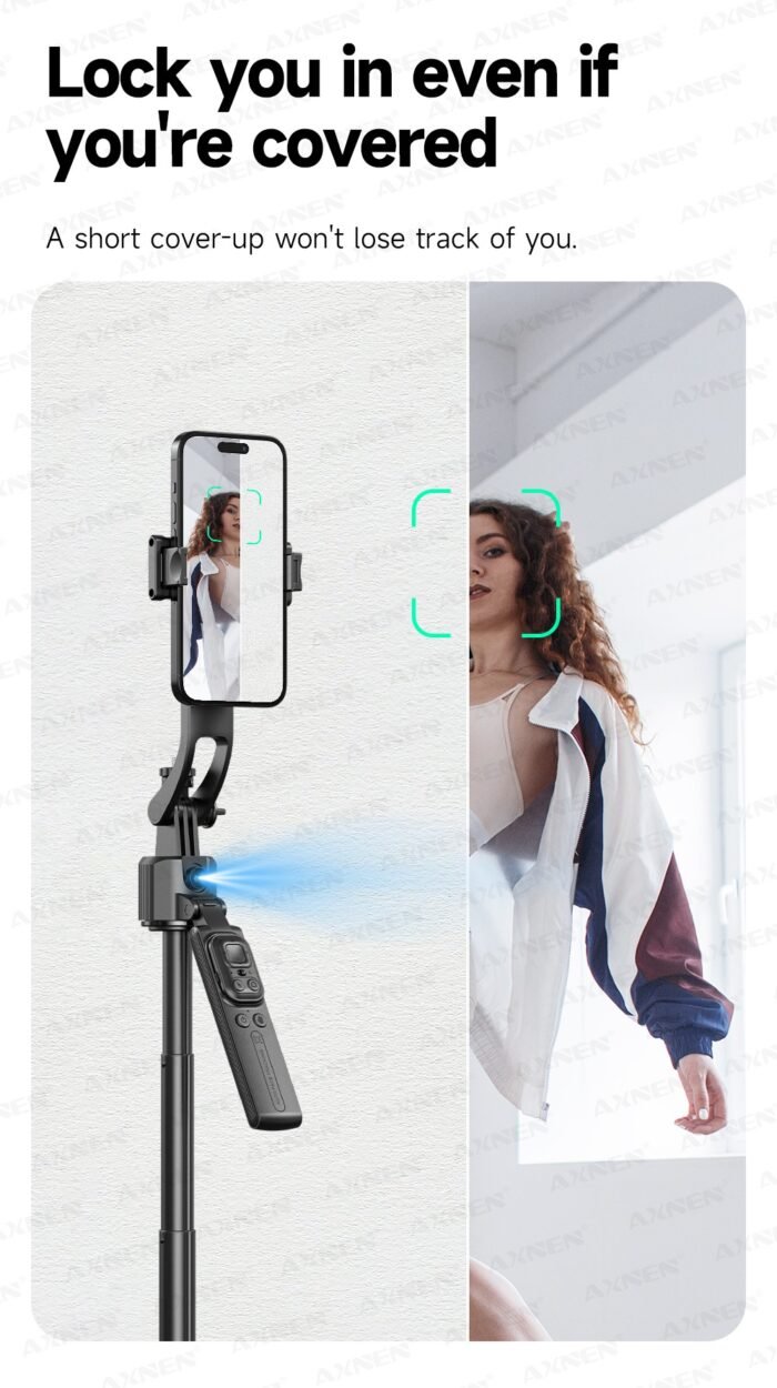 1630mm/64in C17 Tripod Selfie Stick 360° Auto Rotation Shooting Quadruped Phone Stand Face Track Bluetooth Remote Control Tripie - Image 22
