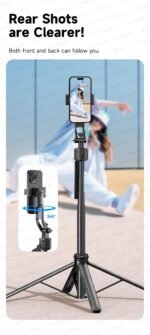 1630mm/64in C17 Tripod Selfie Stick 360° Auto Rotation Shooting Quadruped Phone Stand Face Track Bluetooth Remote Control Tripie - Image 11