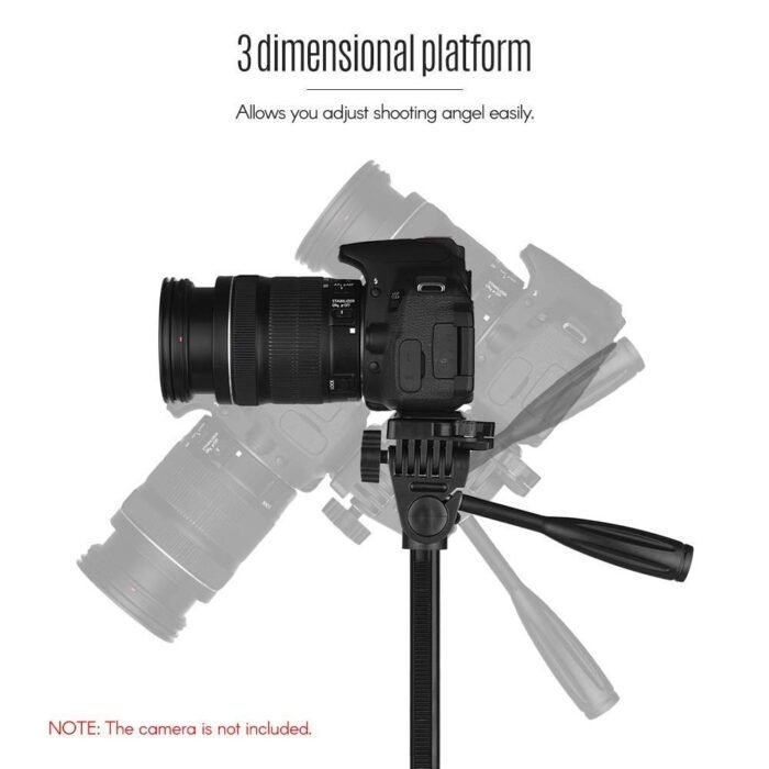 3366 Aluminum Tripod (55-Inch), Universal Lightweight Tripod with Mobile Phone Holder Mount & Carry Bag for All Smart Phones, Gopro, Cameras - Image 8