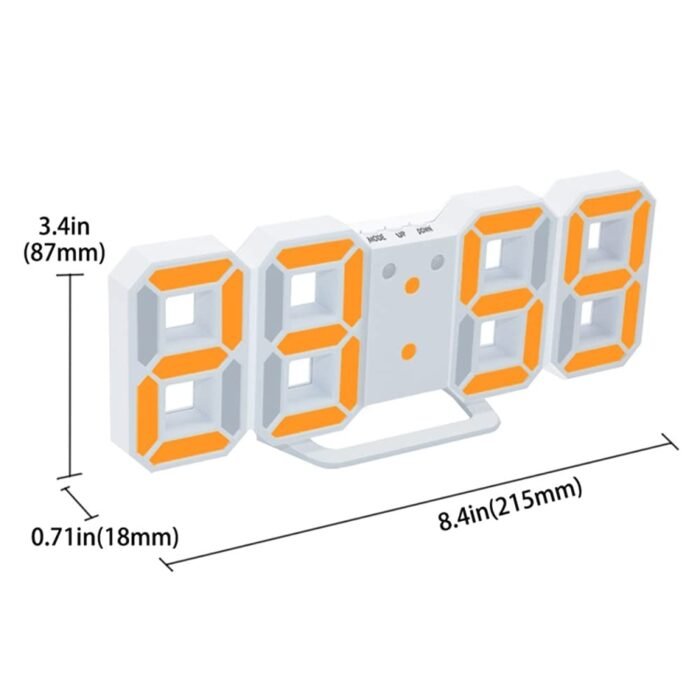 3D LED Digital Clock Electronic Table Clock Alarm Clock Wall Glowing Hanging Clocks - Wall Clock - Image 9
