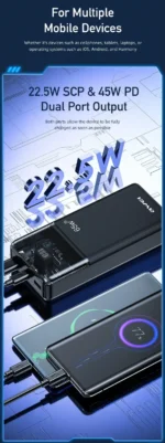 Awei P109K 30000mAh Type C PD65W Fast Charge Powerbank - Image 3