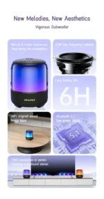 Awei Y680 TWS Powerful Waterproof Portable Wireless Subwoofer - Image 4