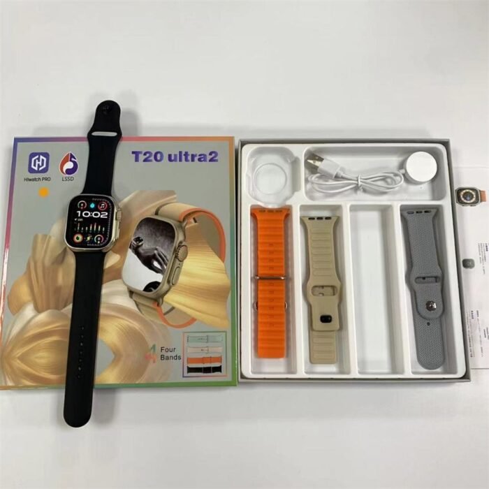 T20 Ultra 2 Smart Watch For Women Men Answer/Make Call 2.0” Screen Smartwatches Fitness Tracker Heart Rate Blood Oxygen Monitor - Image 2