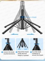 1630mm/64in C17 Tripod Selfie Stick 360° Auto Rotation Shooting Quadruped Phone Stand Face Track Bluetooth Remote Control Tripie - Image 29