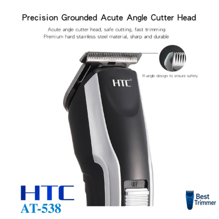 HTC AT 538 Rechargeable Hair and Beard Trimmer for Men - Image 7